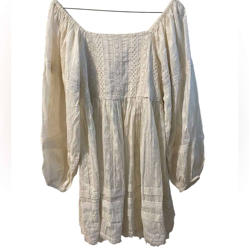 Cotton Boho Fairycore‎ Romantic Nicole Miller  Embroidered Artelier Dress Sz S